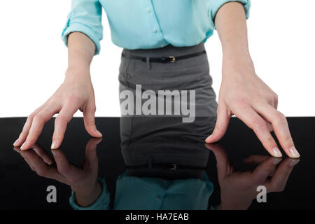 Mid section of businesswoman using digital screen Stock Photo