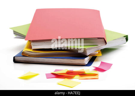 Folder and leaflet note pads Stock Photo