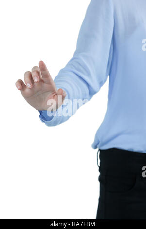 Mid section of businesswoman using digital screen Stock Photo