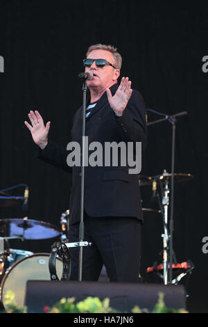 Madness lead singer Suggs performs on stage during a special concert ...