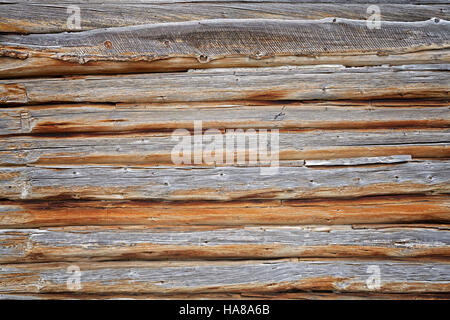 Photo of old wooden barn wall background. Stock Photo