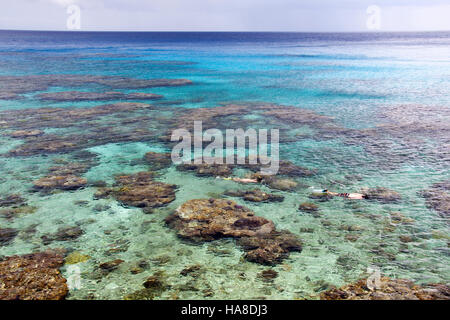 Snorkeling activity on Easo village beach (Lifou island, New Caledonia). Stock Photo