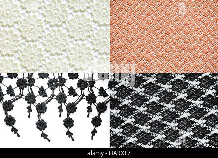four style of abstract seamless lace pattern Stock Photo