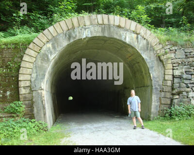usinterior 9165835005 Staple Bend Tunnel, Allegheny Portage Railroad National Historic Site Stock Photo