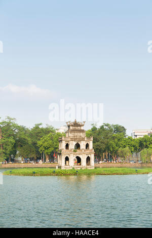 Thap Rua temple or Turtle Tower, Hoan Kiem lake, Hanoi, Vietnam