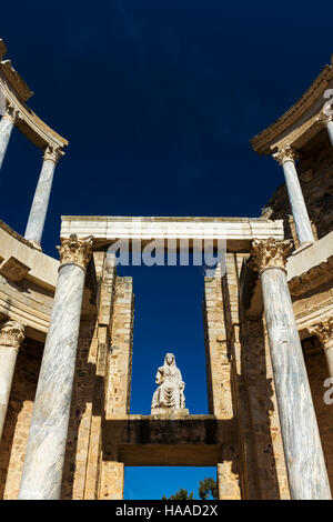 the roman amphitheatre in merida spain Stock Photo