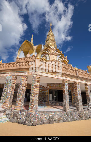 gold pagoda in Wat Phra That Pha Son Kaew Temple at Phetchabun, Thailand Stock Photo