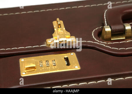 Close Up Of A Combination Lock On A Samsonite Briefcase Stock Photo