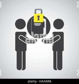 silhouette men file internet safety vector illustration eps 10 Stock Vector