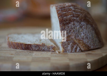 Bread on cutting board Stock Photo