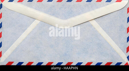 vintage  airmail envelope isolated on white background Stock Photo
