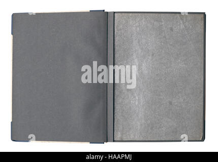 old photo album - open book with blank pages Stock Photo