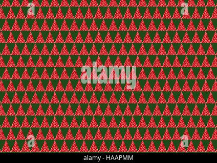 Pattern is composed of small green triangles, which are combined with a triangles divided into small parts Stock Vector