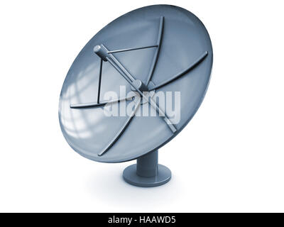 3d illustration of satellite antenna over white background Stock Photo