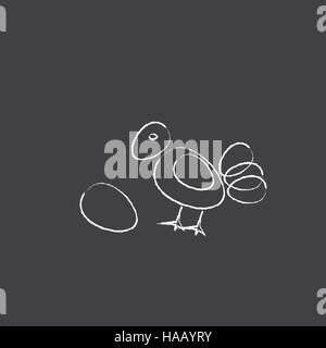 chicken or the egg (X-ray radiography - the latest evidence) Stock Vector