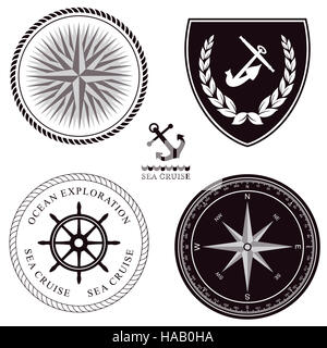 Maritime symbols Stock Photo