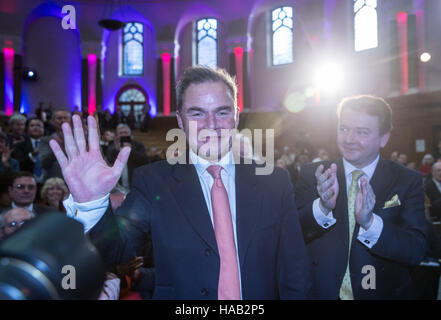 Peter Whittle waves as he is announced as deputy leader of UKIP Stock Photo