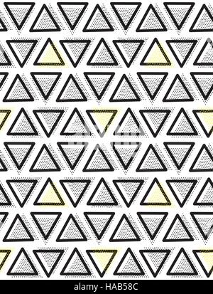 Vector geometric seamless pattern. Abstract dotted triangle Stock Vector