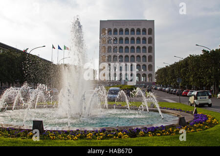 Eur. Palace of Italian Civilization in Rome. Stock Photo