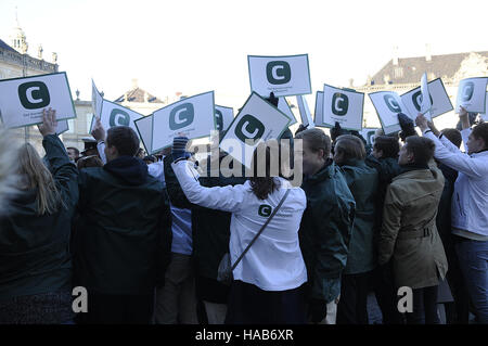 Copenhagen, Denmark. 28th Nov, 2016. Copenhagen/Denmark  28th. November 2016 - Danish conservative party supporters for party leader Soren Pape Poulsen and other ministers at Amalianborg Palace today on monday. Photo. Francis Joseph Dean/Deanpictures. Credit:  Francis Joseph Dean/Deanpictures/Alamy Live News Stock Photo