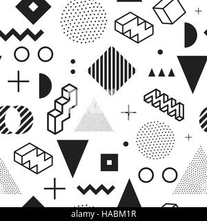 Memphis background. Seamless abstract pattern Stock Vector