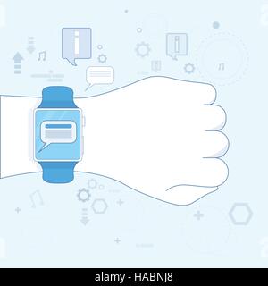Smart Watch New Communication Technology Electronic Device Icon Stock Vector