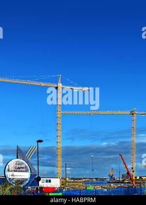 Wallsend Neptune Energy Park Shepherd Offshore and lifting cranes Stock Photo