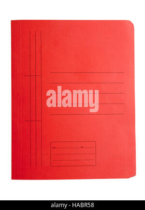 Red empty filing folder, isolated on white Stock Photo - Alamy