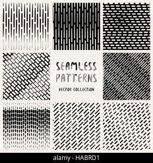 Set Geometric Vector Seamless Pattern Stock Vector