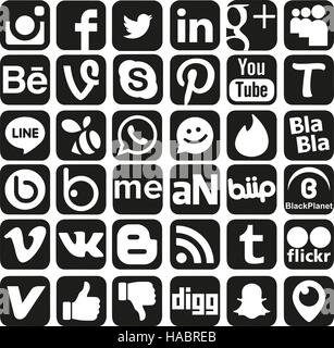 Social Network Icons Stock Vector