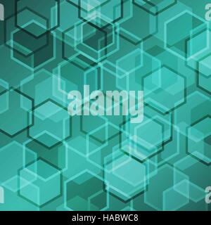Abstract green gradient background with hexagon, stock vector Stock Vector