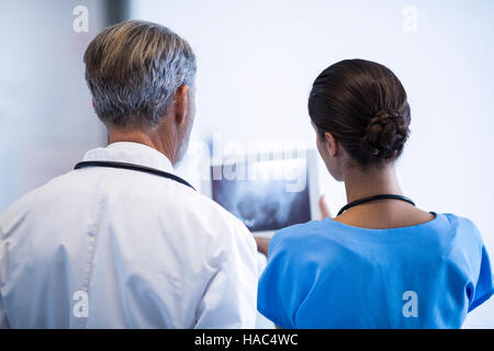Doctor and nurse using digital tablet Stock Photo