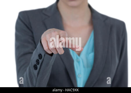 Mid section of businesswoman using digital screen Stock Photo