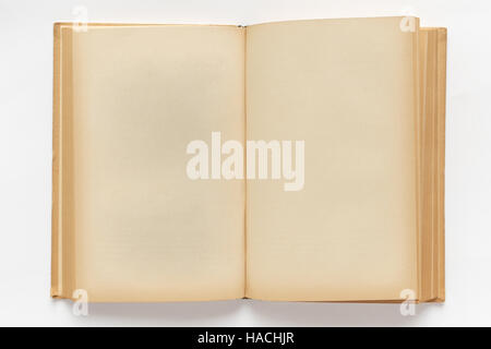 open book with empty pages on white background Stock Photo