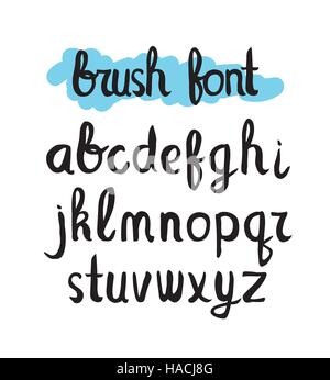 Trendy brush font Stock Vector