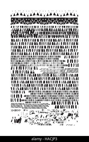 Set of grunge lines borders background doodles elements for design Stock Vector