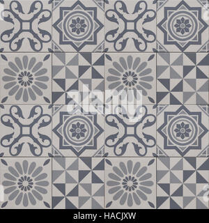 decorative tile pattern - geometric patchwork design Stock Photo