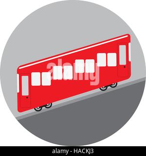 Funicular or cliff railway icon Vector Illustration Stock Vector
