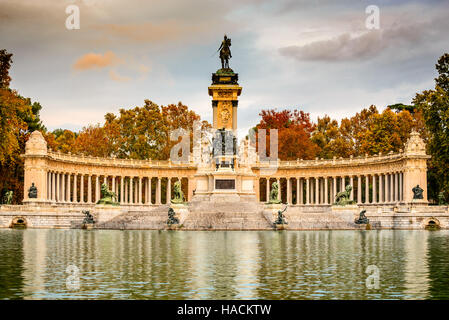 Madrid, Spain. Buen Retiro park, outdoor natural landmark of Spanish capital city. Stock Photo