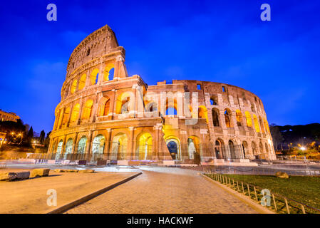 Rome, Italy. Colosseum, Coliseum or Coloseo, Flavian Amphitheatre largest ever built symbol of ancient Roma city in Roman Empire. Stock Photo