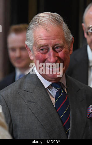 The Prince of Wales visits the University of Cambridge's Fitzwilliam Museum to mark its bicentenary and to celebrate the 600th anniversary of the Cambridge University Library. Stock Photo
