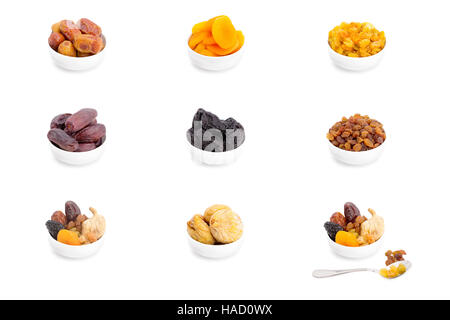 Collection of dried fruits Stock Photo