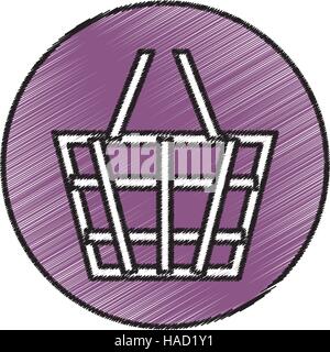 isolated shopping basket Stock Vector