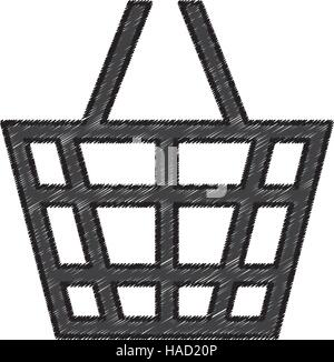 isolated shopping basket Stock Vector