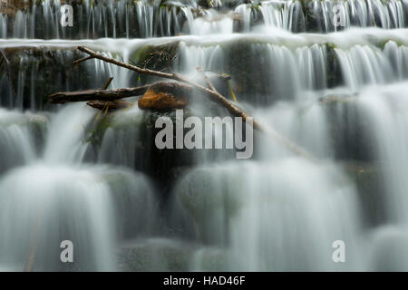 Waterfall on Hickory Run, Hickory Run State Park, Pennsylvania Stock Photo