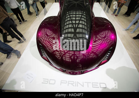 a 3-D printed car at the 2016 Los Angeles Car Show, Los Angeles Convention Center, Thanksgiving Weekend.  Los Angeles, California, USA Stock Photo