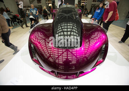 a 3-D printed car at the 2016 Los Angeles Car Show, Los Angeles Convention Center, Thanksgiving Weekend.  Los Angeles, California, USA Stock Photo