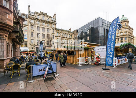 Glasgow Xmas market December 2016 in St. Enoch Square Glasgow Scotland Stock Photo