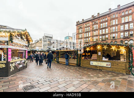 Glasgow Xmas market December 2016 in St. Enoch Square Glasgow Scotland Stock Photo