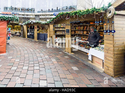 Glasgow Xmas market December 2016 in St. Enoch Square Glasgow Scotland Stock Photo